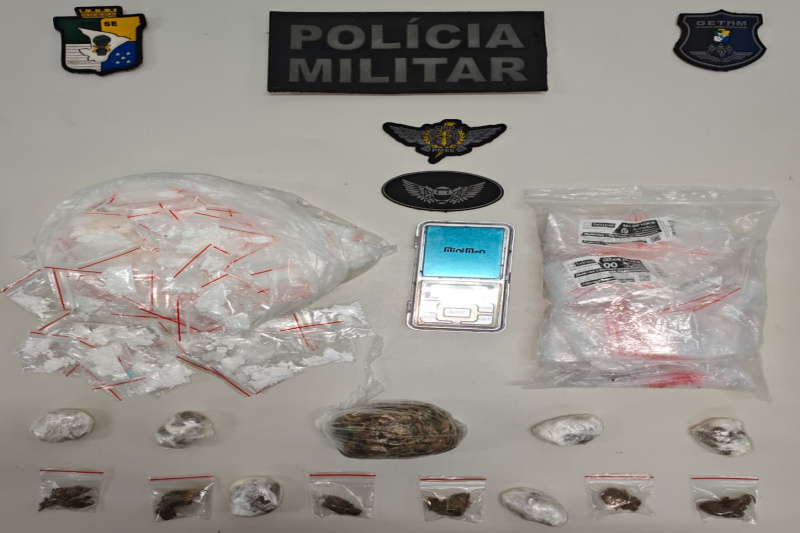 PM prende suspeito por tráfico de entorpecentes no Conjunto Fernando Collor