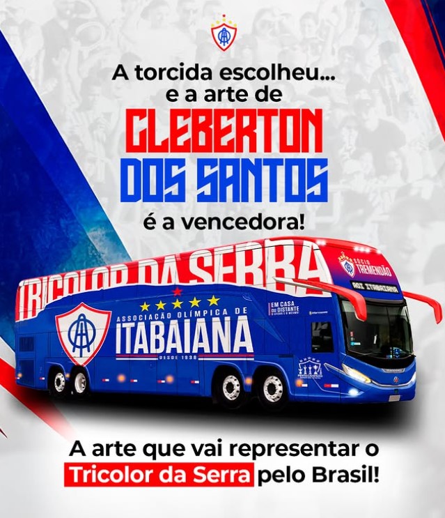 Itabaiana define arte vencedora para o novo ônibus; conheça o designer campeão