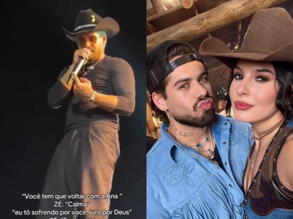 Zé Felipe diz em show que Ana Castela o bloqueou nas redes sociais; vídeo viraliza