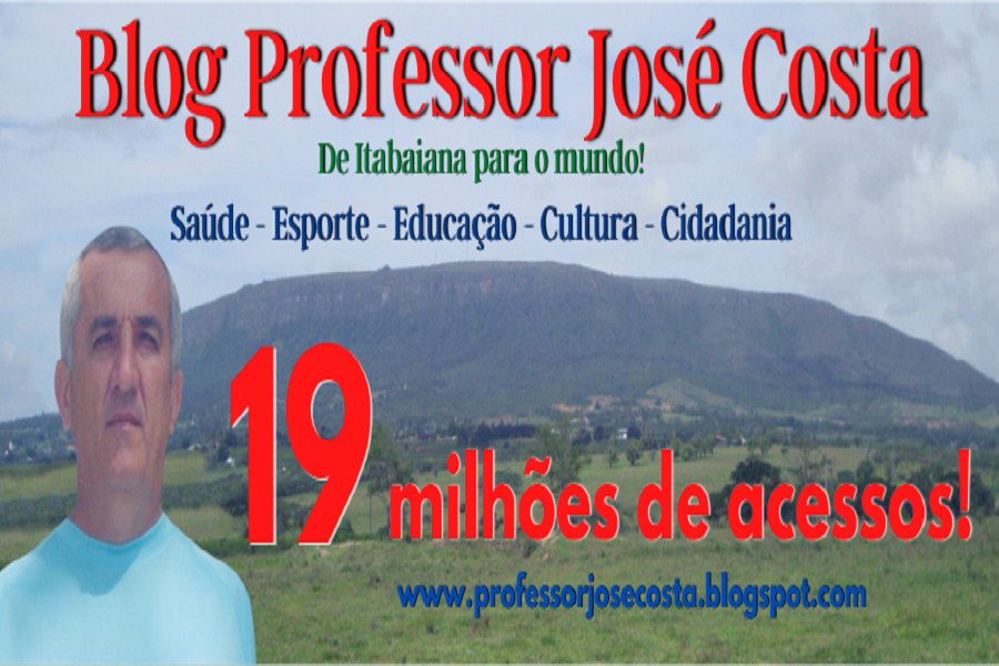 O Blog Professor José Costa alcança a marca espetacular de 19 milhões de acessos