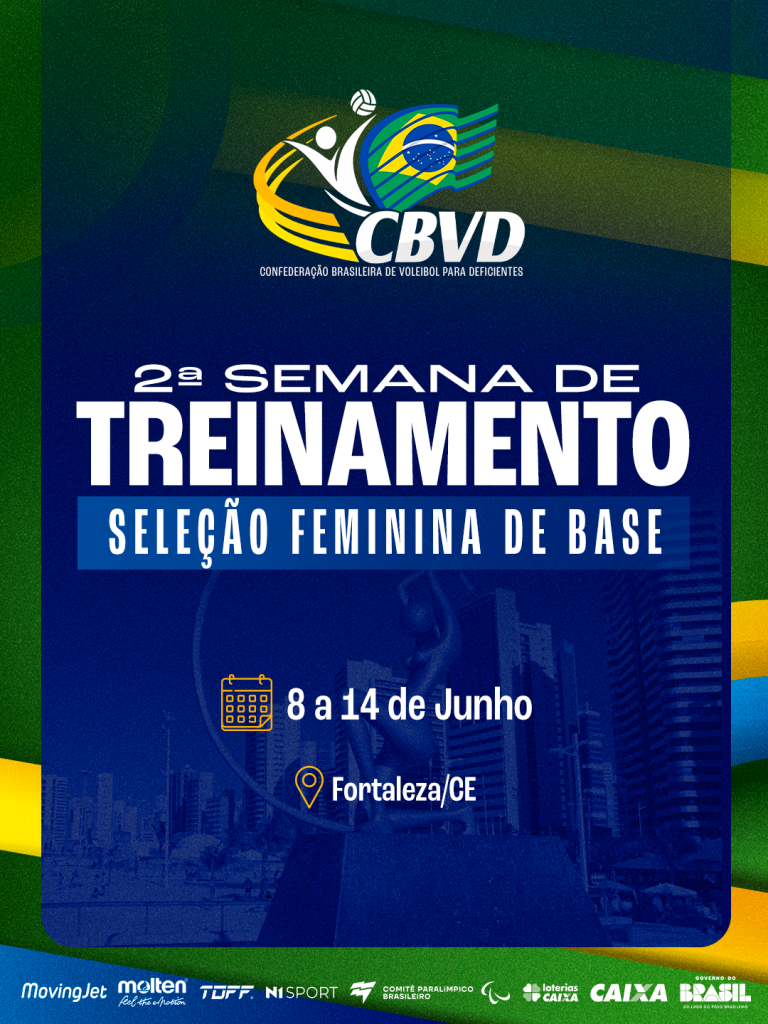 CBVD inicia 2ª semana de treinamento da Seleção Brasileira Feminina de Base em Fortaleza