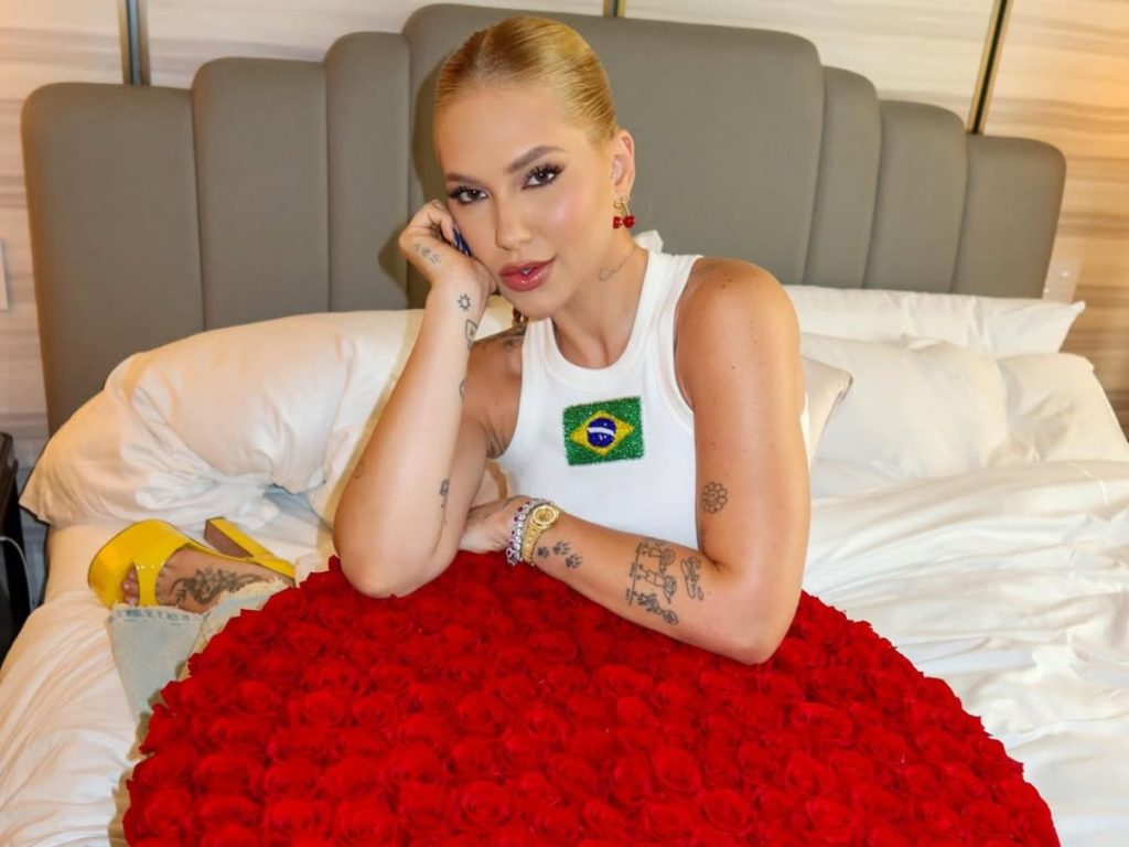 Virginia Fonseca reage ao gol de Vini Jr. durante estreia no Domingão: disse que torcia pelo jogador