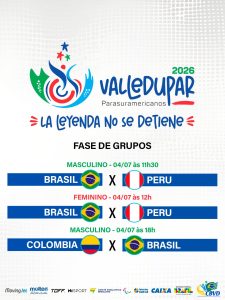 Brasil conhece dias e horários dos jogos no Vôlei Sentado dos Jogos Parasul-Americanos 2026