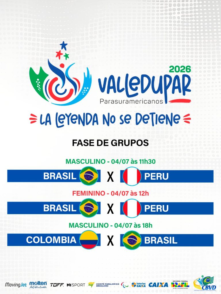 Brasil conhece dias e horários dos jogos no Vôlei Sentado dos Jogos Parasul-Americanos 2026