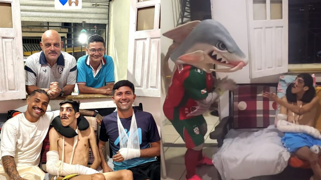 Capitão do Paysandu visita torcedor atropelado em recuperação