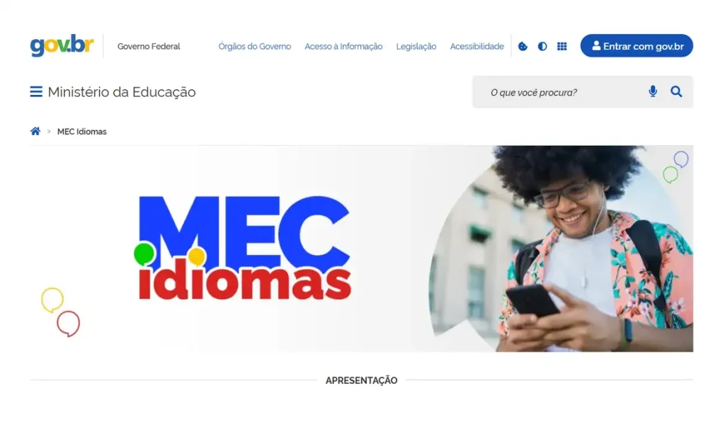 MEC lança plataforma gratuita MEC Idiomas com cursos de inglês e espanhol