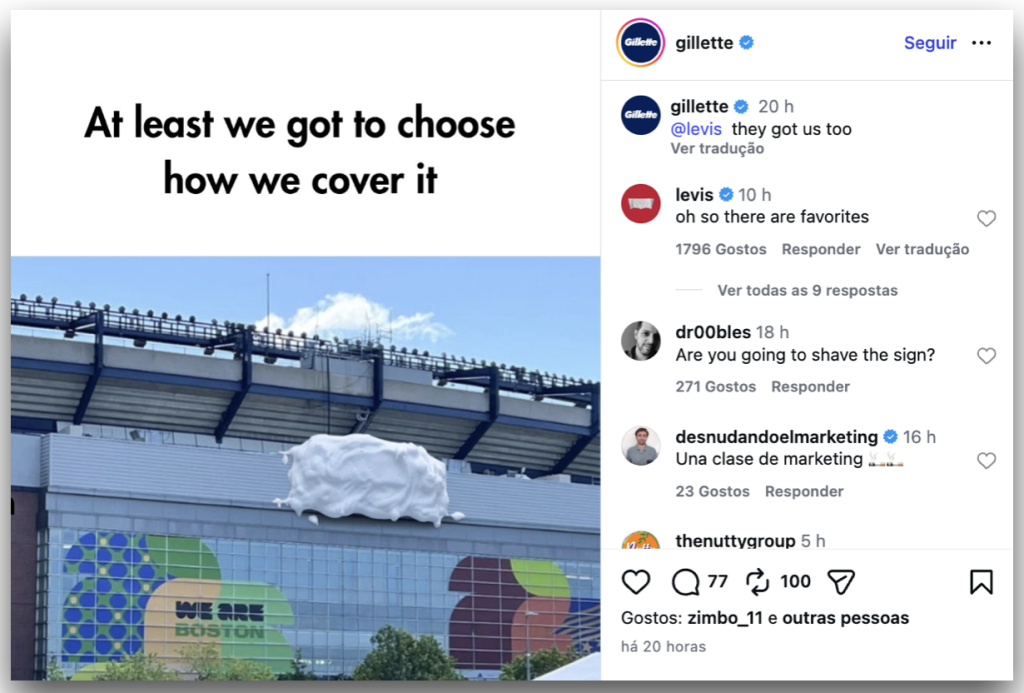 Gillette cobre próprio nome em estádio e provoca Fifa durante Copa 2026