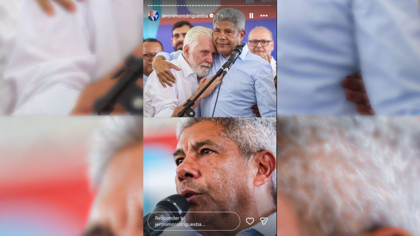 Governador da Bahia defende Jaques Wagner em evento e se emociona