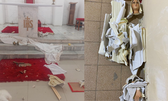 Homem invade igreja em Monte Alegre e danifica imagens sacras durante celebração