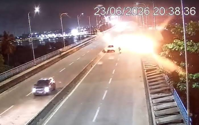 Homem sofre queimaduras em 50% do corpo após explosão em tentativa de furto de cabos na Ponte Aracaju-Barra