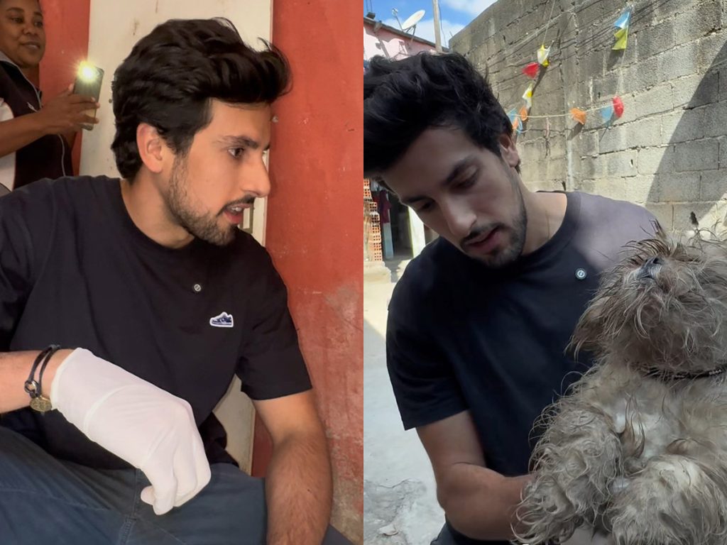 Julinho Casares resgata cachorro maltratado e mostra sua emocionante recuperação