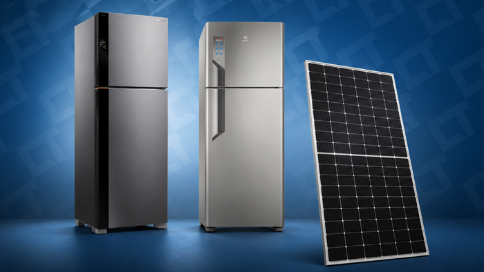 Quantas placas solares são necessárias para operar uma geladeira grande diariamente?