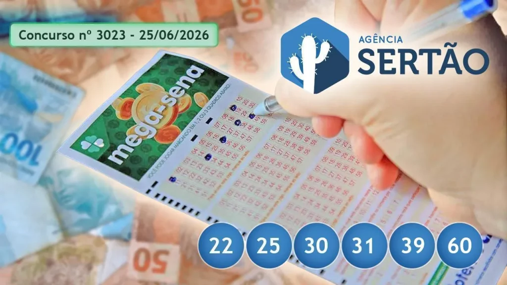 Resultado da Mega-Sena 3023: prêmio acumula em R$ 7 milhões para próximo sorteio