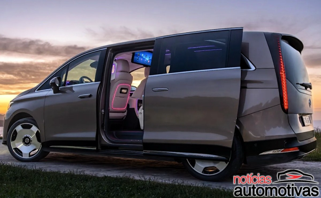 Van elétrica da Mercedes chega com 700 km de autonomia e 8 lugares de luxo