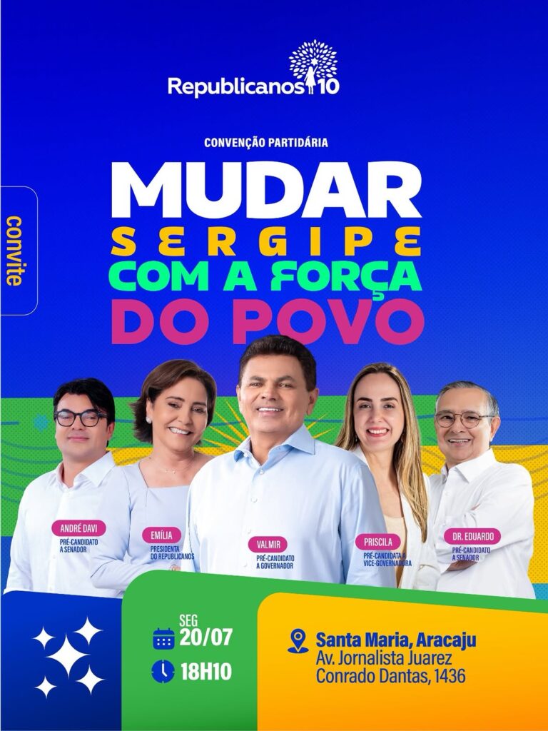 Republicanos confirma Priscila Felizola como pré-candidata a vice na chapa de Valmir de Francisquinho 3 Chegou a hora de fazer história. O primeiro passo para mudar Sergipe será dado agora, e queremos
