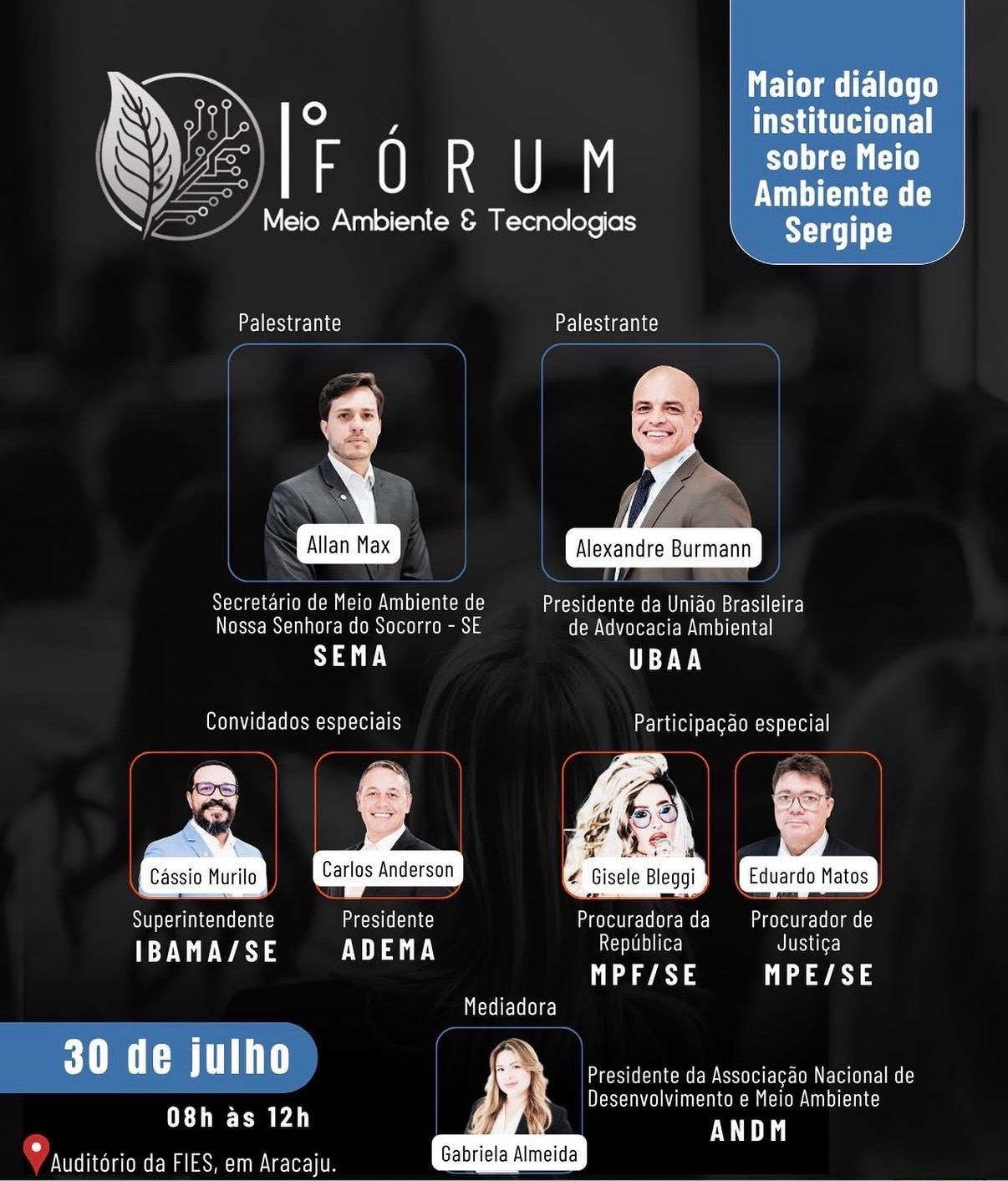 1° Fórum Meio Ambiente e Tecnologias de Sergipe acontece nesta quinta-feira, 30 de julho