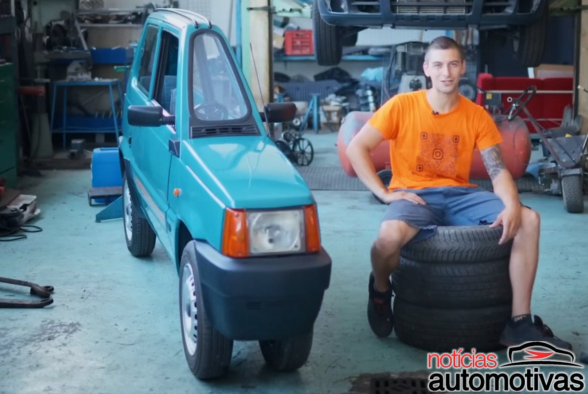 Artesão transforma Fiat Panda em veículo ultra largo com 50 centímetros a mais