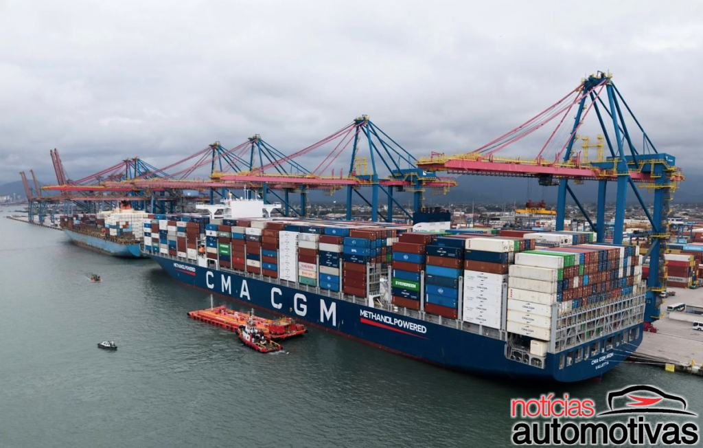 CMA CGM Iron: Navio movido a etanol faz rota histórica entre Santos e Ásia