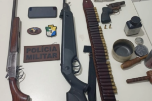 Carmópolis: PM apreende armas e munições no povoado Aguada