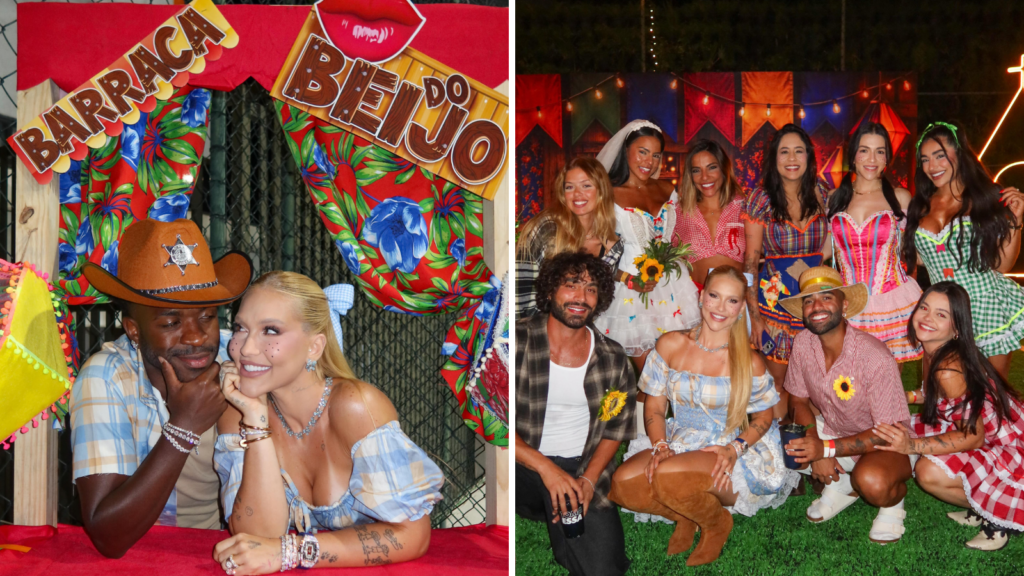 Irmã de Zé Felipe comparece à festa junina de Virginia e Vini Jr. no Rio