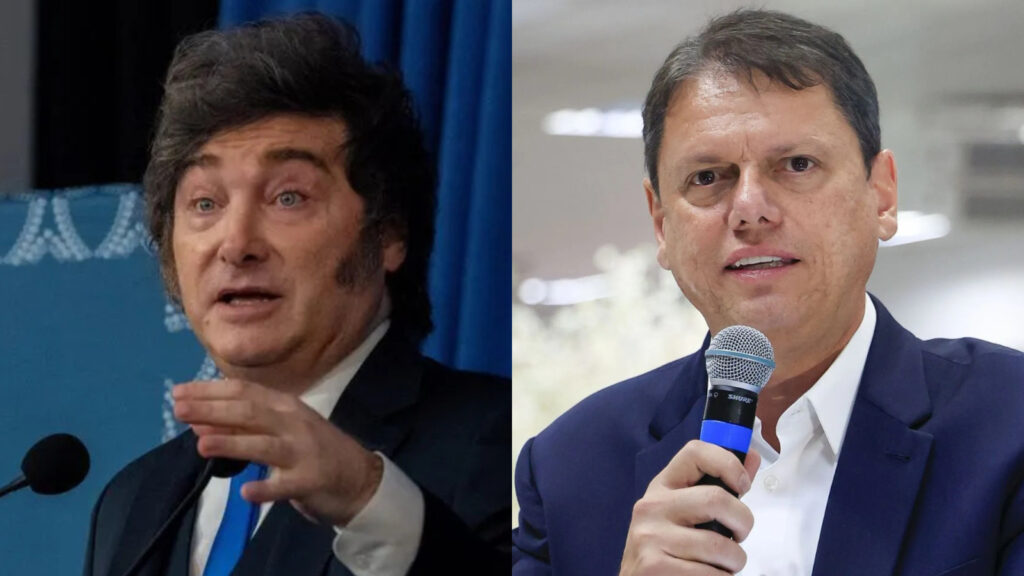 Milei se encontrará com Tarcísio durante viagem a São Paulo