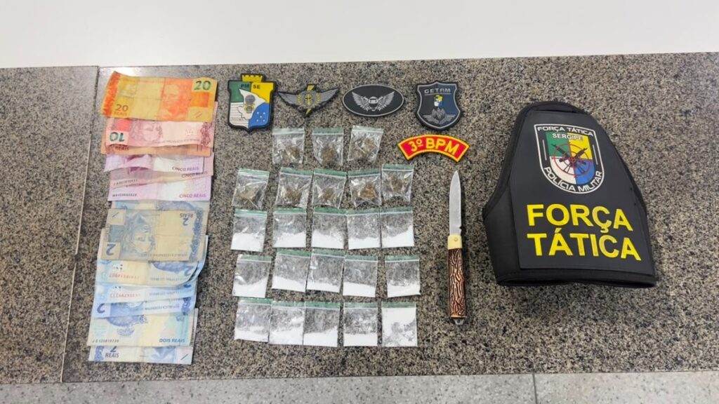 PM Prende Suspeito de Tráfico e Apreende Drogas em Areia Branca