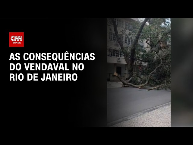 Vendaval no RJ derruba redes, deixa 500 mil sem energia e atrasa trens