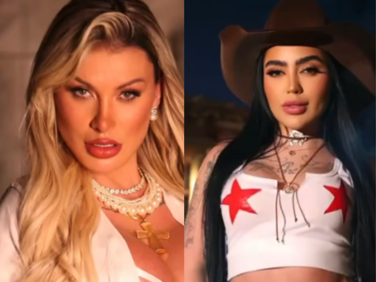 Andressa Urach atira bebida em MC Mirella e provoca: 'Acordei o jogo'