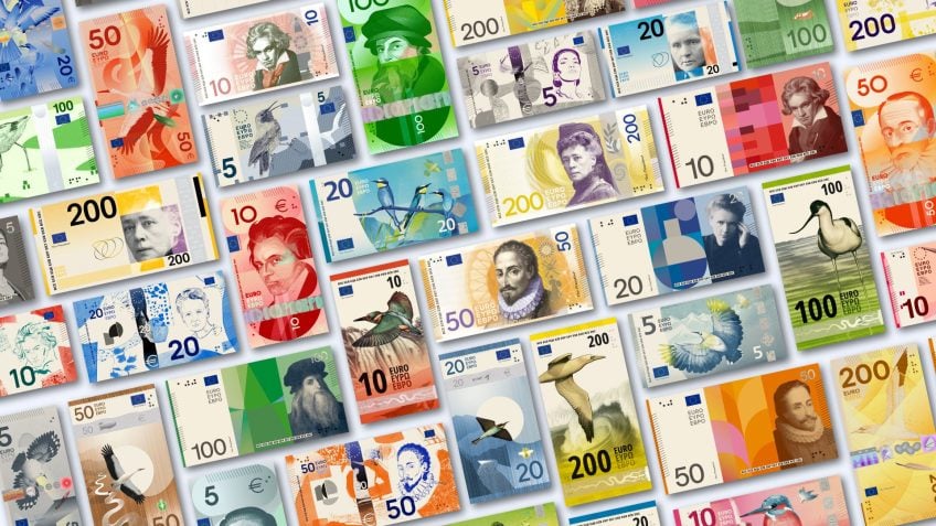 BCE realiza consulta para novo design das notas de euro até setembro de 2026