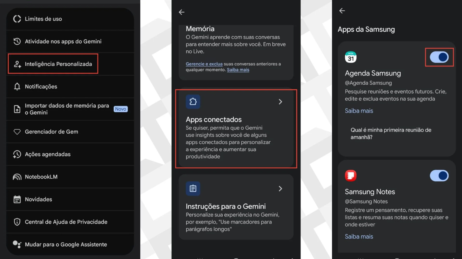 Gemini agiliza Galaxy e controla apps nativos por voz e texto