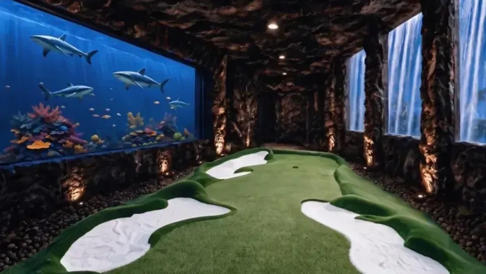 Tiger Woods inaugura minigolfe em Orlando com tubarões e quedas d’água