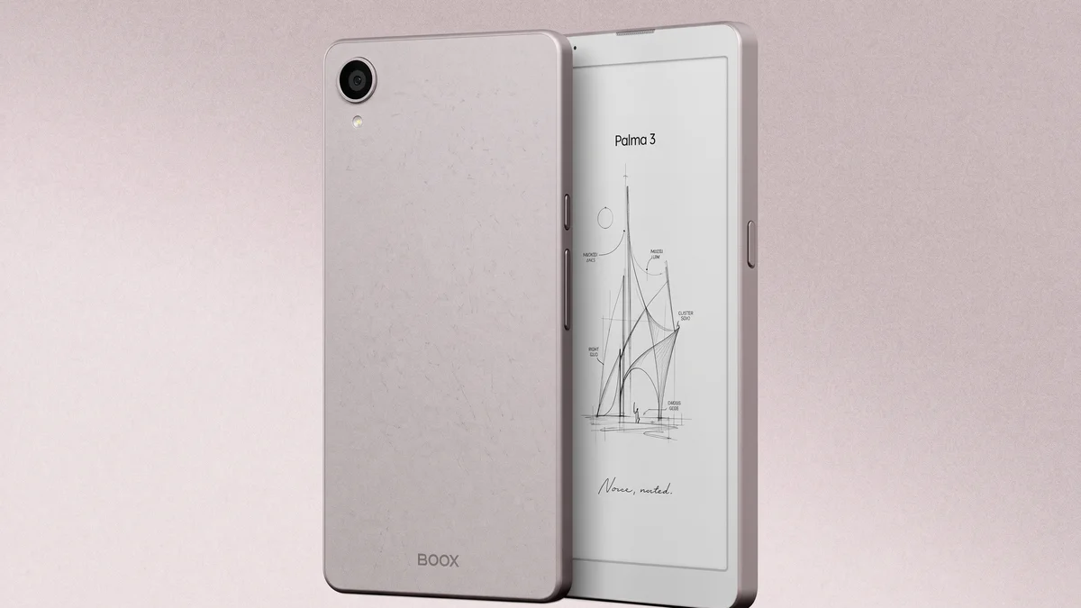 Boox lança Palma 3: e-reader compacto com Android 16, câmera e caneta
