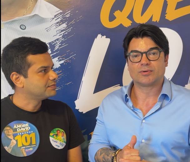 Ao lado de Flávio da Direita, André David declara apoio ao impeachment de Alexandre de Moraes