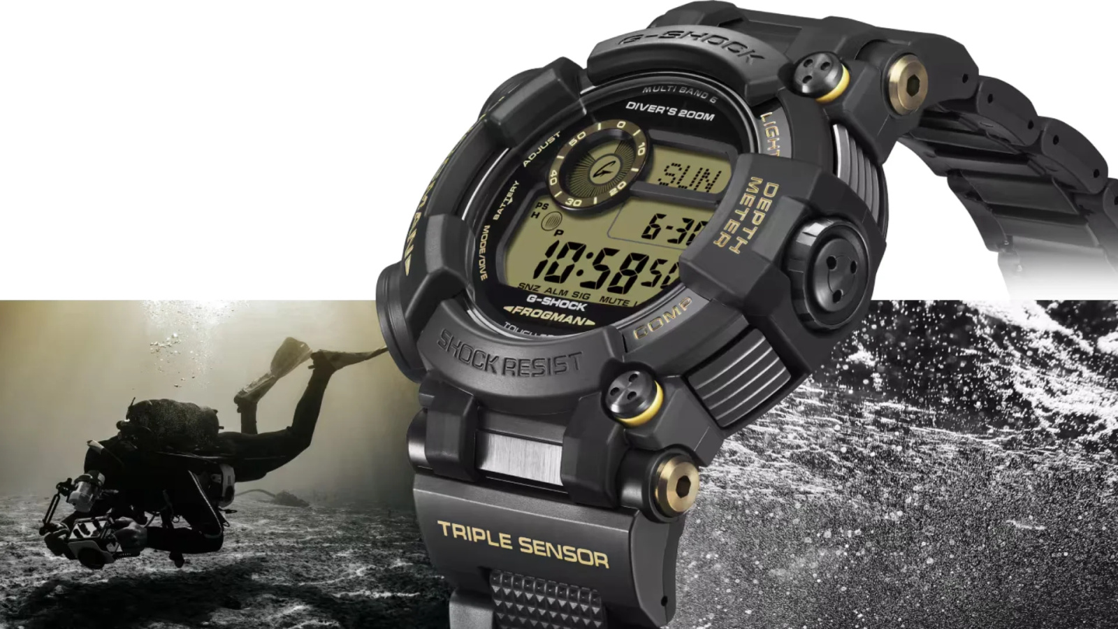 Frogman Master of G enfrenta mergulhos e mede profundidade até 80 m