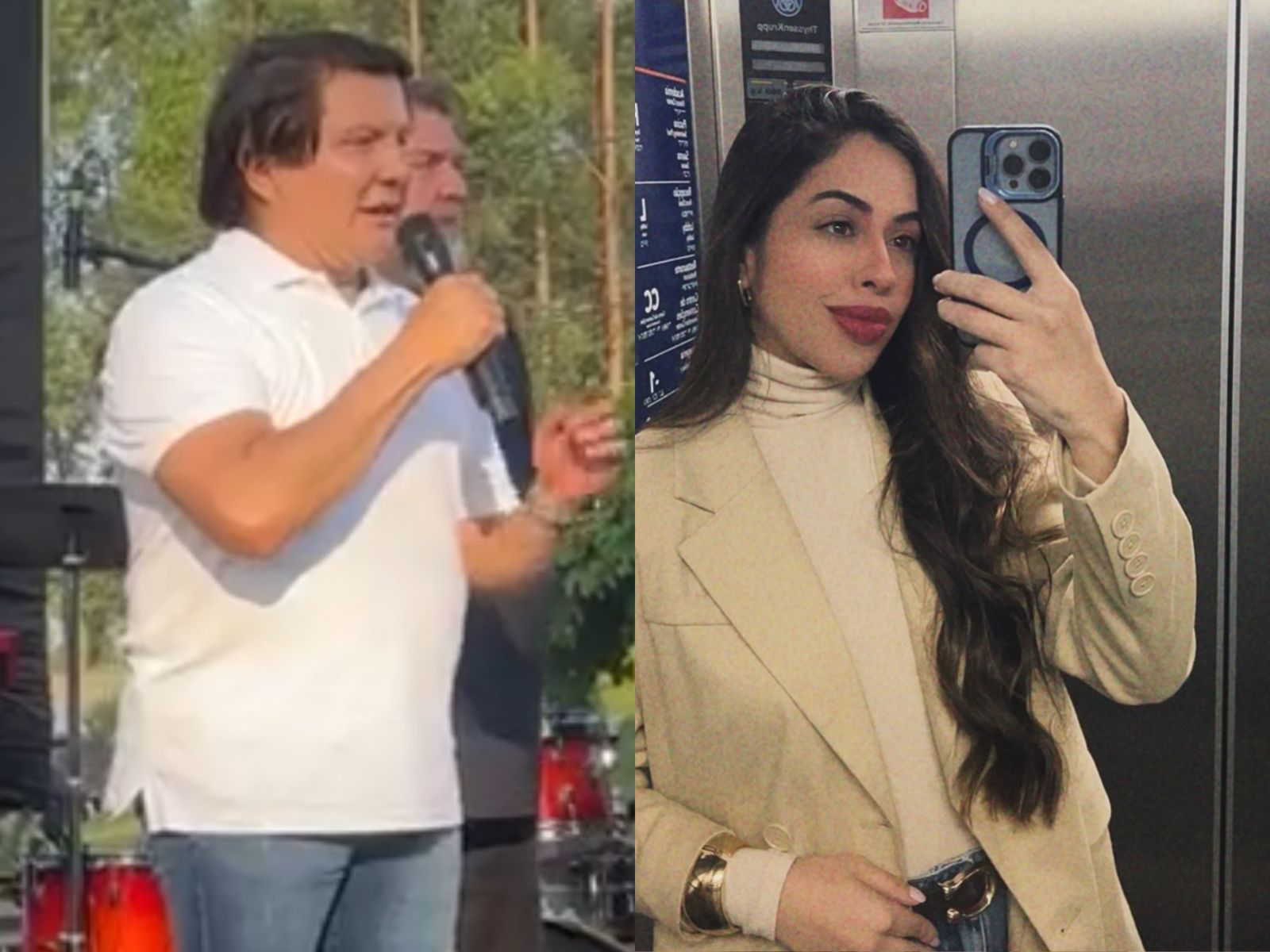Giovani dedica música e se declara a Flávia em festa de aniversário