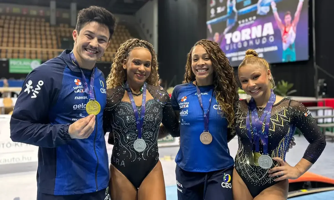 Brasil conquista mais cinco medalhas no último dia na Copa do Mundo de Ginástica