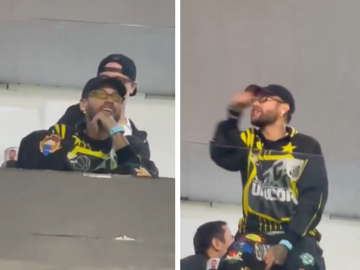 Neymar provoca torcida do Atlético-MG na Vila Belmiro
