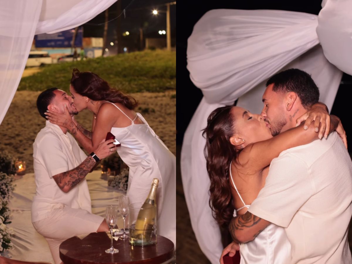 Ronald pede Loma em casamento em cabana montada na praia