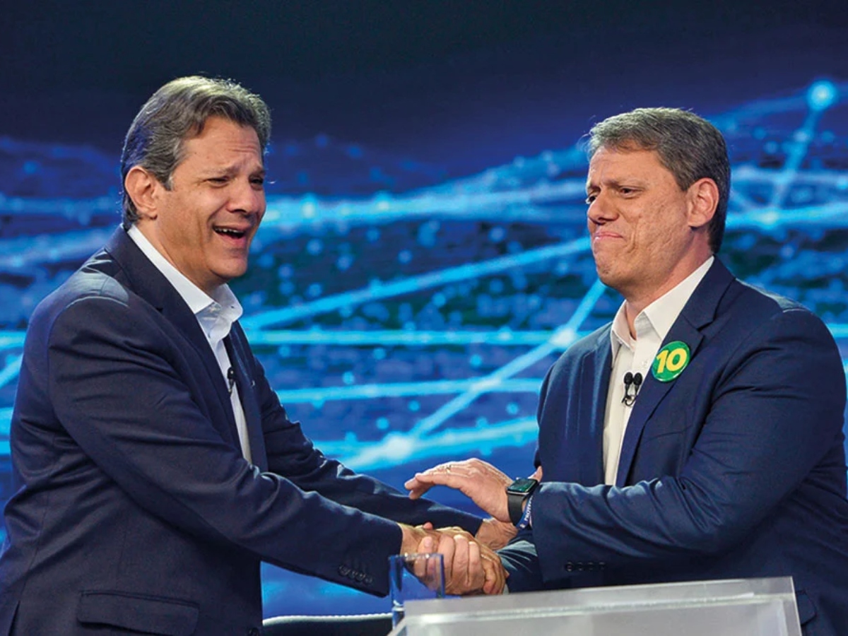 Tarcísio acusa Haddad de mentir e o chama de ‘Pinóquio’ em debate
