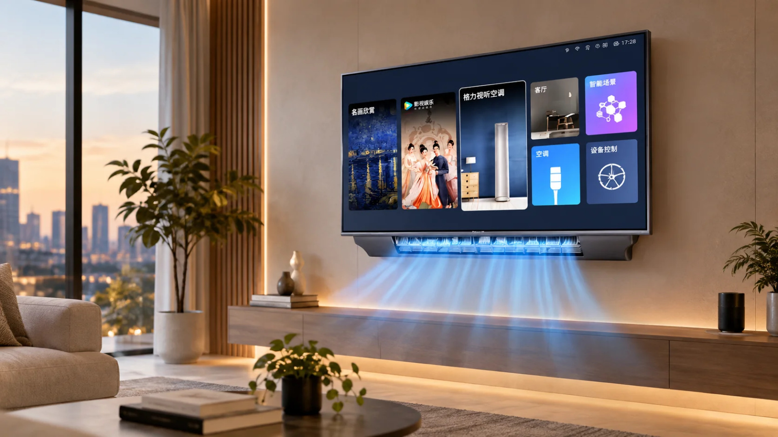TV de 65 polegadas atua como ar-condicionado e central de casa inteligente