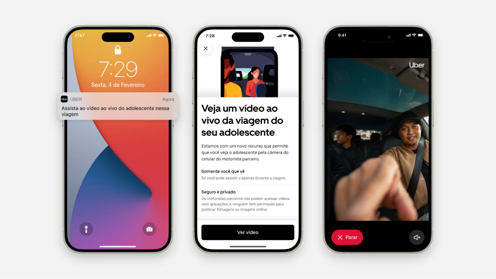 Uber libera transmissão de vídeo ao vivo para responsáveis de adolescentes