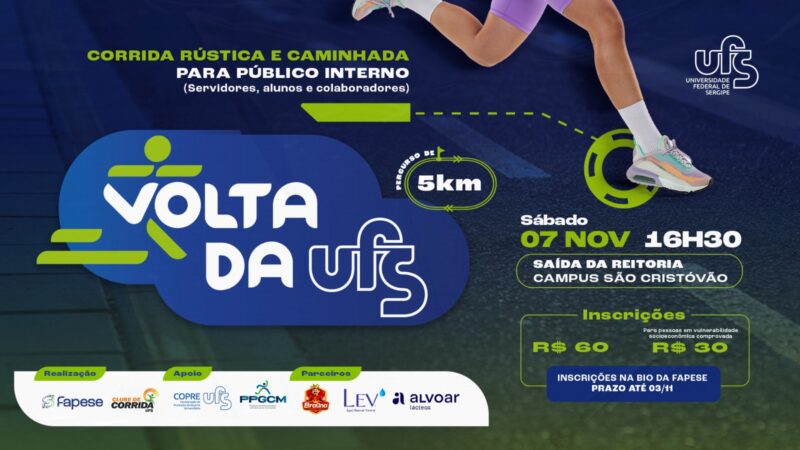 Esporte e integração: UFS e Fapese realizam a “Volta da UFS 2026”