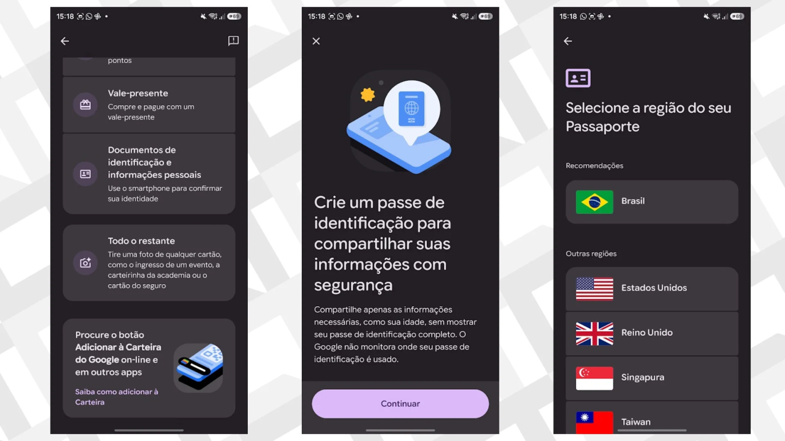 Adicione seu passaporte à Carteira do Google no Android em minutos