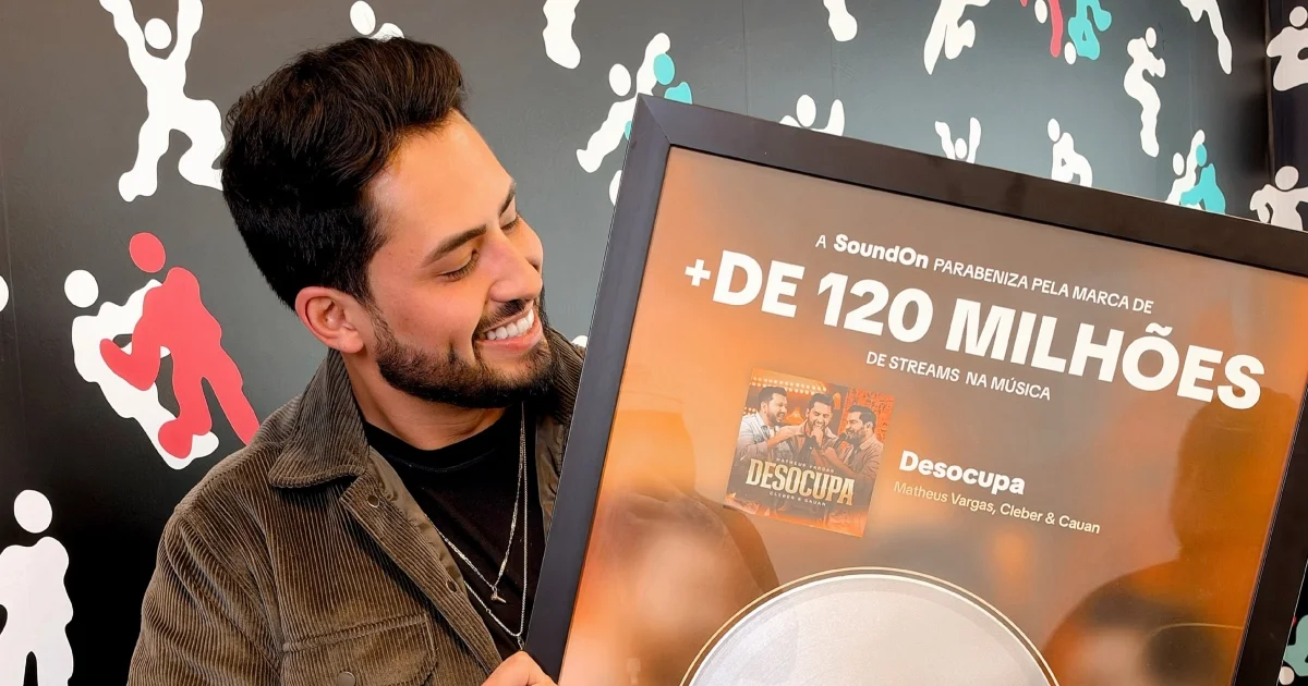 Com 120 milhões de streams, ‘Desocupa’ rende Diamante Duplo a Matheus Vargas