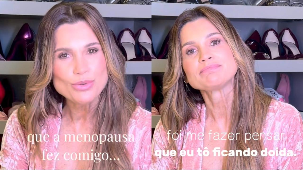 Flávia Alessandra revela efeitos da menopausa e ajustes na rotina aos 52