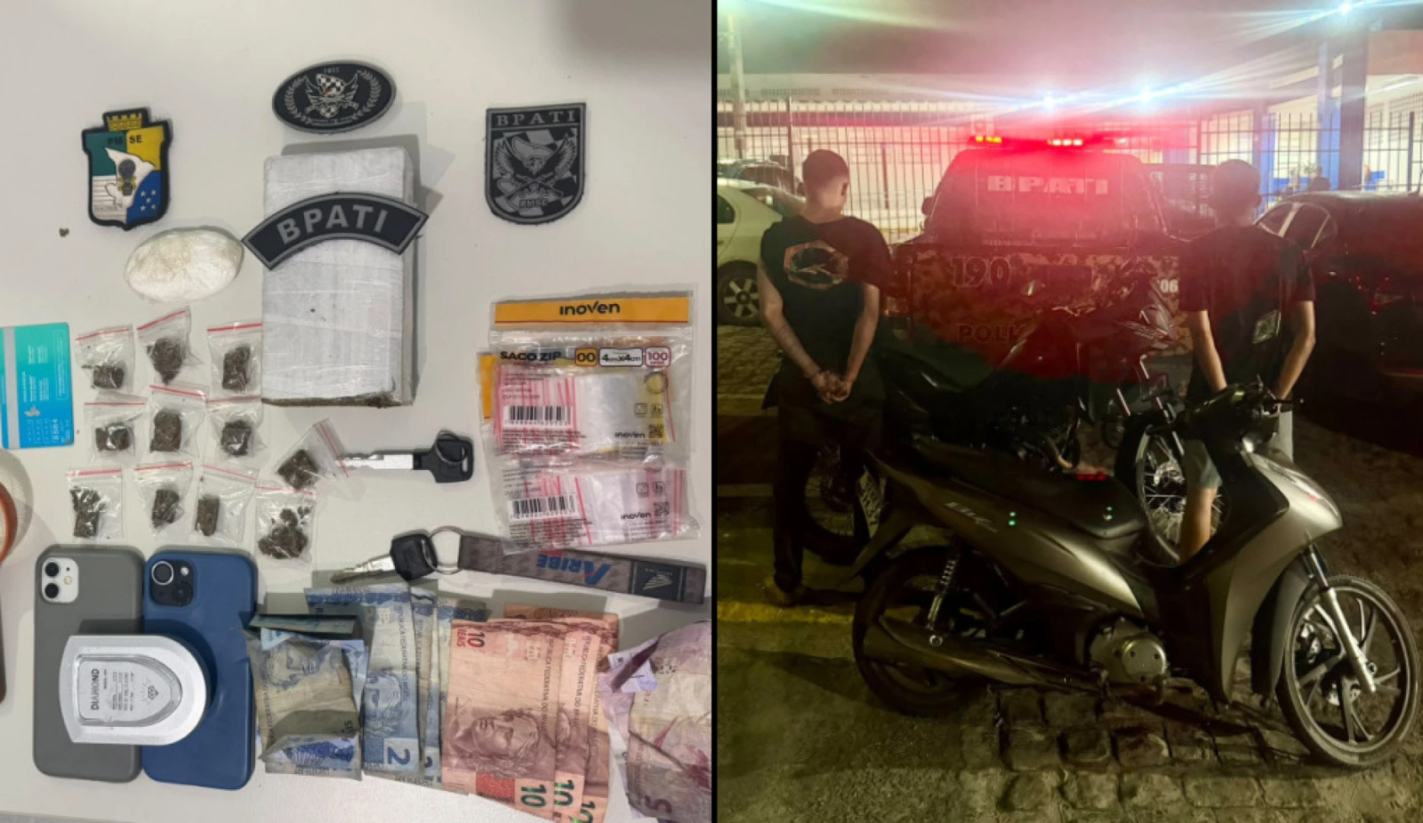 Suspeito de integrar o Comando Vermelho é preso com drogas e moto roubada em Carmópolis