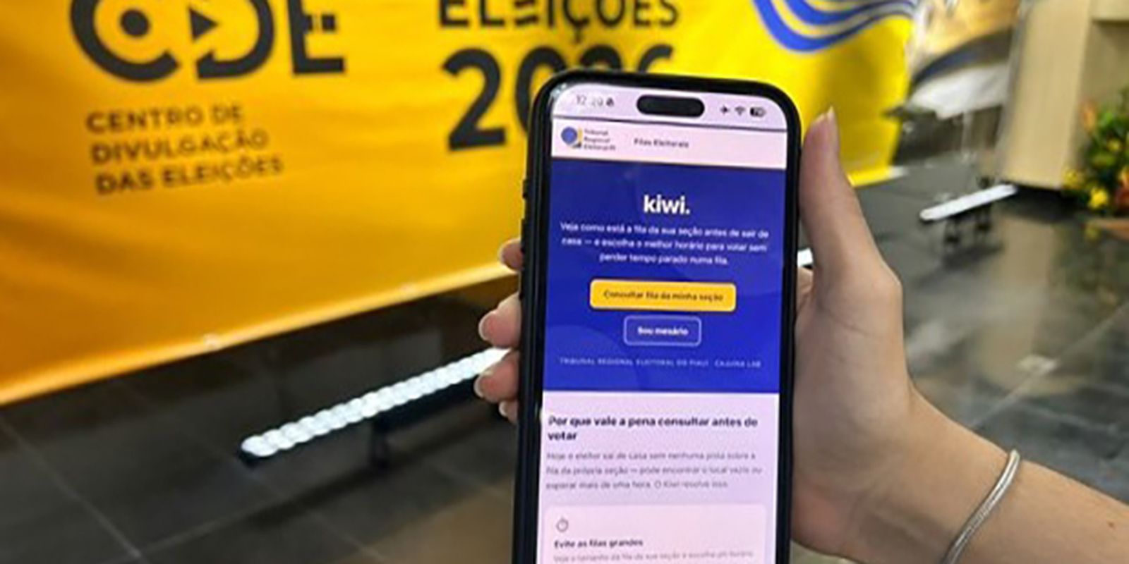 Kiwi monitora filas de votação no Piauí neste domingo (25)